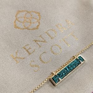 Kendra Scott Leanor Sage Drusy Gold Necklace